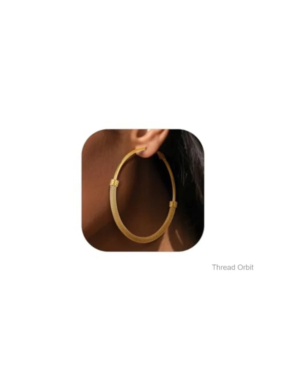 14K Gold Plated Hollow Mesh Hoop Earrings Stainless Steel Lightweight